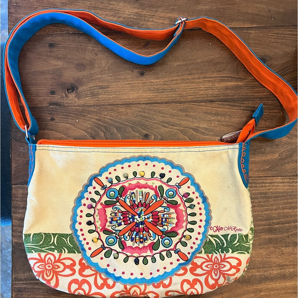 Kate McRostie Womens Sun & Sand Cotton Shoulder Purse